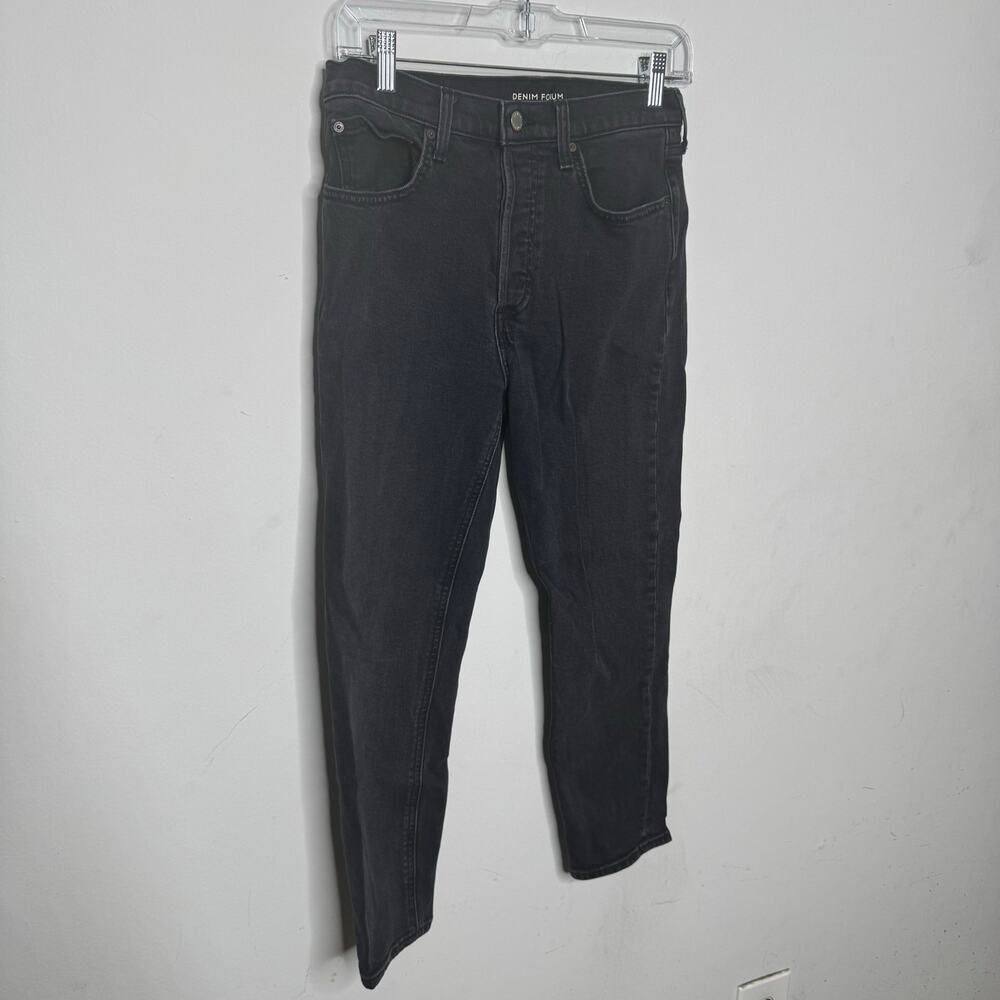 Denim Forum The Yoko High Rise Slim‎ Crop Black Jeans Size 27 Button Fly - Picture 3 of 14